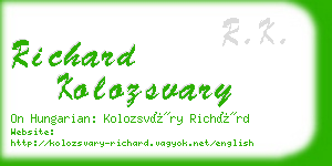 richard kolozsvary business card